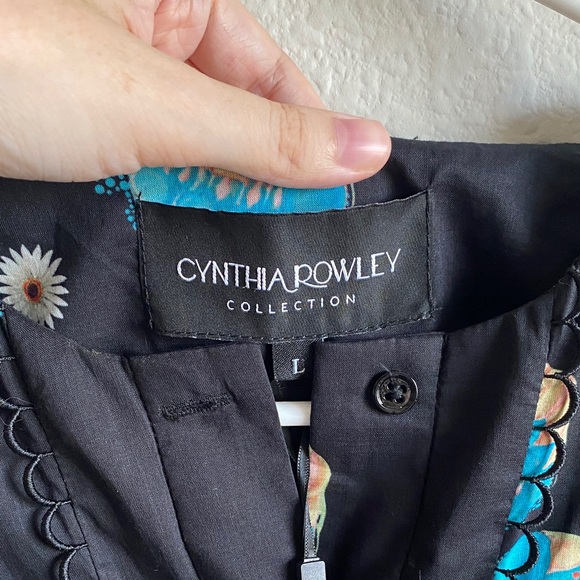 Cynthia Rowley Black Dress with Floral Design - Picture 3 of 14